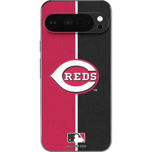 MLB Cincinnati Reds Split Pixel 9 Pro XL Skin